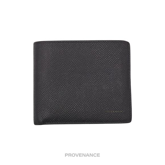🔴 Givenchy Logo Bifold Wallet - Black Red Grained Leather - Picture 1 of 9